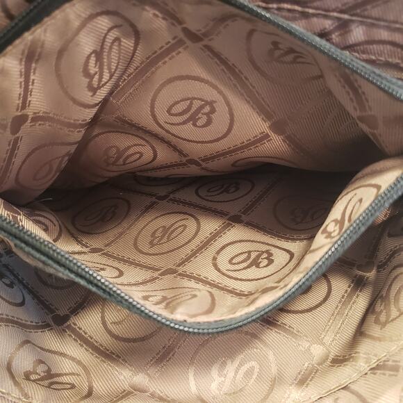 Womens Brighton Handbag Faux Python Trim Shoulder Bag Black Snakeskin Purse - Picture 10 of 16